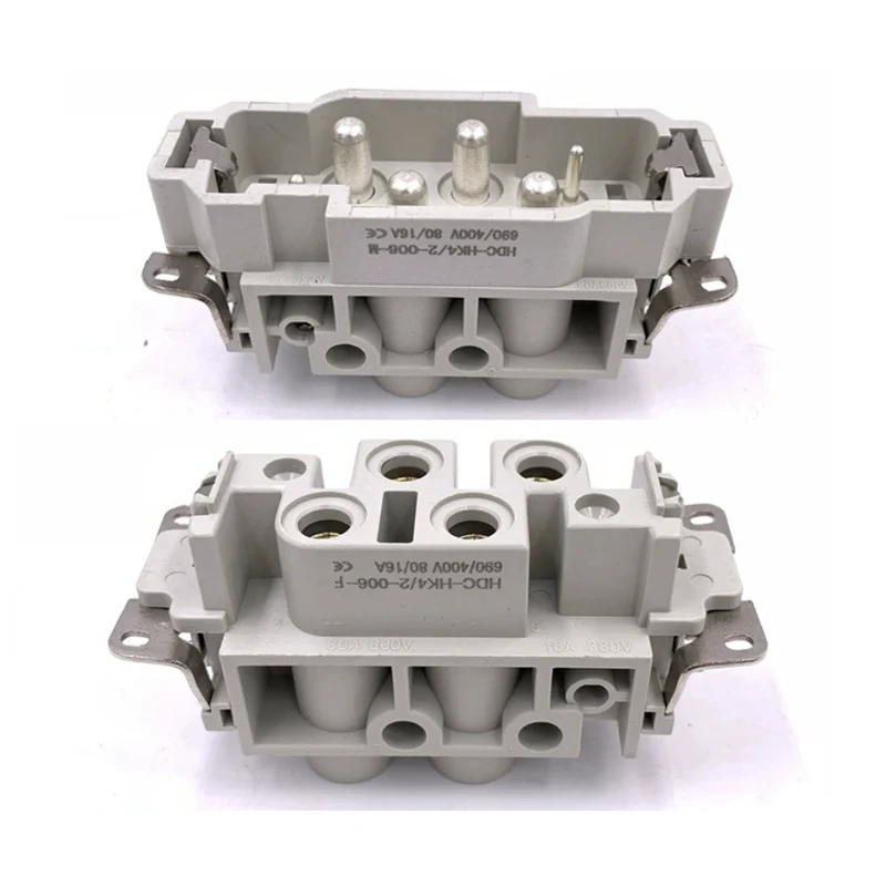 Đầu nối hạng nặng chèn 80A 4+2 Pin