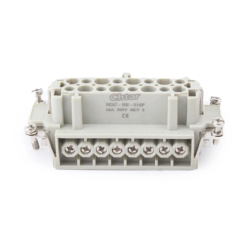 Đầu nối hạng nặng chèn M/F 16 chân